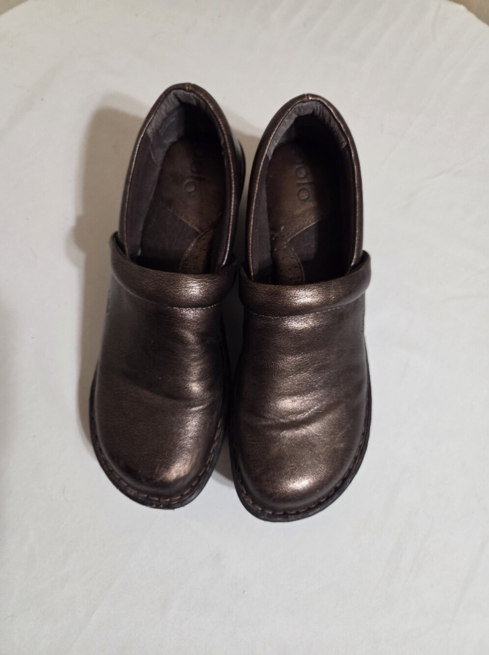 Bolo By B.O.C. Metallic Brown Clogs